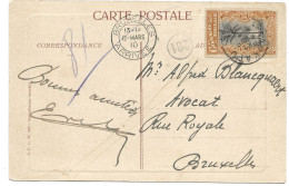 !!! CONGO, CPA DE 1909, POUR BRUXELLES (BELGIQUE) ARRIVÉE DE S.A.R. MSGR LE PRINCE ALBERT À BOMA. - Briefe U. Dokumente