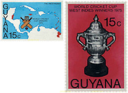 52437 MNH GUYANA 1976 COPA DEL MUNDO DE CRICKET - Guyana (1966-...)