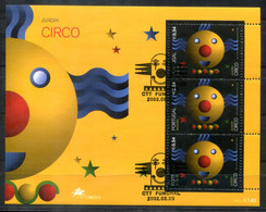 PORTUGAL-MADEIRA Block 25, Bl.25 FD Canc., Europa CEPT 2002, Zirkus, Circus, Cirque - Madère