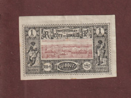 CÔTE FRANÇAISE DES SOMALIS - 6a  De 1894/1900 - Neuf * - Djibouti - Papier épais - 1c. Noir Et Brun-lilas  - 2 Scan - Neufs