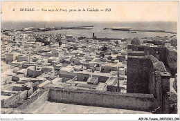 AEPP8-TUNISIE-0708 - SOUSSE - VUE VERS LE PORT - PRISE DE LA CASBAH - Tunisie