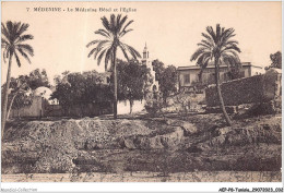 AEPP8-TUNISIE-0677 - MEDENINE - LE MEDENINE HOTEL ET L'EGLISE - Tunisie
