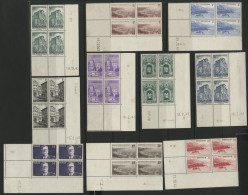 MONACO N° 255 256 257 258 259 260 261 262 263 264 Dix Blocs De 4 Neuf ** (MNH) Avec Coin Daté. Voir Description - Ungebraucht