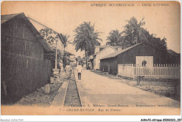 AHNP2-0206 - AFRIQUE - COTE D'IVOIRE - Grand Bassam - Rue De France  - Côte-d'Ivoire