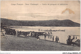 AHNP1-0086 - AFRIQUE - CONGO FRANCAISE - Dans L'Oubangui - Sortie De Pirogues Et Baleinières - Congo Français