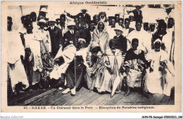 AHNP8-0955 - AFRIQUE - SENEGAL - DAKAR - Un Cuirassé Dans Le Port - Réception De Notables Indigènes - Sénégal