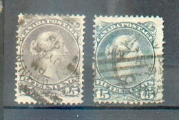 C 139 - CANADA - YT 25 Et 25a ° Obli - - Used Stamps