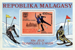 71126 MNH MADAGASCAR 1975 12 JUEGOS OLIMPICOS INVIERNO INNSBRUCK 1976 - Madagascar (1960-...)