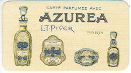 TRES RARE ET SPLENDIDE Carte Parfum  AZUREA De L.T. PIVER - Antiguas (hasta 1960)