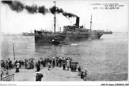 AHZP2-JAPON-0129 - A STEAMER JUST LEAVING - THE PIER AT KOBE - Altri & Non Classificati