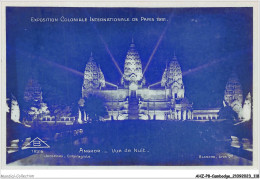 AHZP8-CAMBODGE-0742 - EXPOSITION COLONIALE INTERNATIONALE - PARIS 1931 - ANGKOR - VUE DE NUIT - Camboya