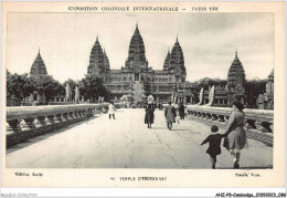 AHZP8-CAMBODGE-0726 - EXPOSITION COLONIALE INTERNATIONALE - PARIS 1931 - TEMPLE D'ANGKOR-VAT - Camboya