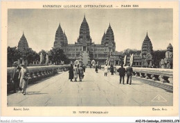 AHZP8-CAMBODGE-0722 - EXPOSITION COLONIALE INTERNATIONALE - PARIS 1931 - TEMPLE D'ANGKOR-VAT - Camboya