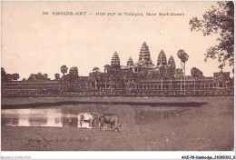 AHZP8-CAMBODGE-0683 - ANGKOR-VAT - VUE SUR LE TEMPLE - FACE SUD-OUEST - Cambodja