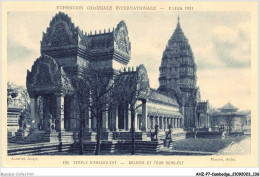 AHZP7-CAMBODGE-0664 - EXPOSITION COLONIALE INTERNATIONALE - PARIS 1931 - TEMPLE D'ANGKOR-VAT - GALERIE ET TOUR NORD-EST - Kambodscha
