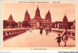 AHZP7-CAMBODGE-0640 - EXPOSITION COLONIALE INTERNATIONALE - PARIS 1931 - TEMPLE D'ANGKOR-VAT - Cambogia