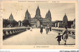 AHZP7-CAMBODGE-0638 - EXPOSITION COLONIALE INTERNATIONALE - PARIS 1931 - TEMPLE D'ANGKOR-VAT - Cambogia