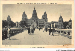 AHZP7-CAMBODGE-0620 - EXPOSITION COLONIALE INTERNATIONALE - PARIS 1931 - TEMPLE D'ANGKOR-VAT - Camboya