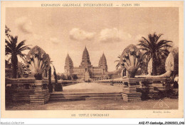 AHZP7-CAMBODGE-0619 - EXPOSITION COLONIALE INTERNATIONALE - PARIS 1931 - TEMPLE D'ANGKOR-VAT - Cambogia