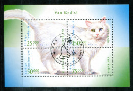 TÜRKEI - Block 33, Bl.33 Canc. - Van-Katze, Cat, Chat - TÜRKIYE / TURQUIE - Blocks & Sheetlets