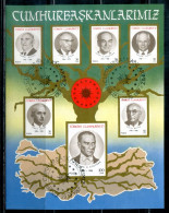 TÜRKEI - Block 25, Bl.25 Canc. - Präsidenten, Presidents, Présidents - TÜRKIYE / TURQUIE - Blocs-feuillets