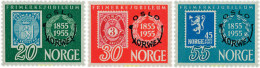 101967 MNH NORUEGA 1955 NORWEX 1955. EXPOSICION FILATELICA DEL CENTENARIO DEL SELLO - Nuevos