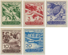 67143 MNH YUGOSLAVIA 1950 SEMANA AERONAUTICA EN RUMA - Unused Stamps
