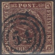 Denmark - Definitive - 4 S - Crown Insignia In A Laurel Wreath - Mi 1 IIa - 1852 - Used Stamps