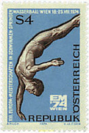 69009 MNH AUSTRIA 1974 13 CAMPEONATOS DE EUROPA DE NATACION, SALTO Y WATERPOLO - Unused Stamps