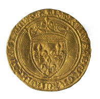 Charles VI - Écu D'or à La Couronne 1389 Angers - 1380-1422 Charles VI Le Fol