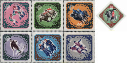 41796 MNH MONGOLIA 1961 DEPORTES TRADICIONALES - Mongolië