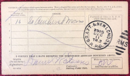 Etats-Unis, Divers Sur Carte, Cachet BRATT. 1 NEW LONDON R.P.O. / RMS 11.12.1915 - (C1455) - Marcofilie