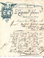 FACTURE.71.SAONE & LOIRE.MONTCEAU LES MINES.IMPRIMERIE.FABRIQUE DE REGISTRES.RAJAUD FRÈRES. - Printing & Stationeries