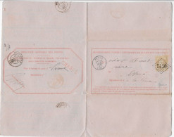 CREUSE AVIS DE POSTE Rose  Timbre Empire N° 28 GC 1450 Càd EVAUX 1862 - 1849-1876: Periodo Classico