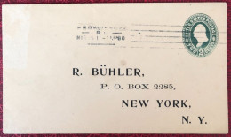 Etats-Unis, Divers Sur Entier-enveloppe, Cachet à Identifier - (C1457) - Postal History