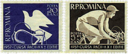 61874 MNH RUMANIA 1957 10 VUELTA CICLISTA DE LA PAZ - Other & Unclassified