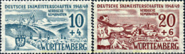 626508 HINGED ALEMANIA. Wurttemberg Francés 1949 CAMPEONATOS ALEMANES DE ESQUI EN ISNY - Other & Unclassified