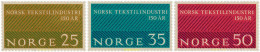 102026 MNH NORUEGA 1963 6 CENTENARIO DE LA INDUSTRIA TEXTIL - Unused Stamps