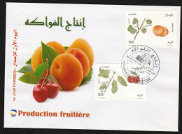 FDC/Année 2013-N°1648/1649 : Fruits : Abricots - Cerises (AP) - Frutta