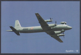 Inde India 2007 Mint Postcard Bangalore Air Show Ilyushin - 18, Indian Navy, Naval, Aircraft, Aeroplane, Airplane - Indien