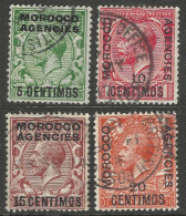 Morocco Agencies (Spanish Currency). 1914-26 KGV, 4 Used Values To 20c. Simple Cypher W/M SG 129etc. M5079 - Oficinas En  Marruecos / Tanger : (...-1958