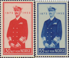 101932 MNH NORUEGA 1952 80 ANIVERSARIO DEL REY HAAKON VII - Unused Stamps