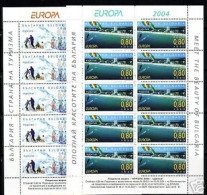 Bulgarien Briefmarken MI-NR. 4649-4650 Postfrisch 100 Kleinbogensätze Europa 2004 Ferien - Blocks & Sheetlets