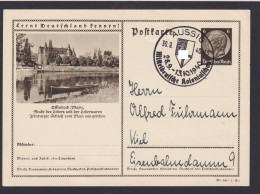 Aussig Ganzsache Deutsches Reich Selt. SST Mitteldeutsche Kolonialschau Motiv - Covers & Documents