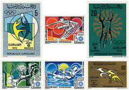 50424 MNH TUNEZ 1972 20 JUEGOS OLIMPICOS VERANO MUNICH 1972 - Tunesië (1956-...)