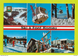 66 Ski à FONT ROMEU Vers Prades 6 Vues Télécabine Skis Skieurs En 1990 N°2280 Mercedes Renault 4L Porte Arrière Ouverte - Prades