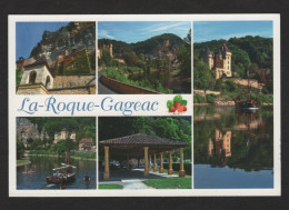 LA ROQUE-GAGEAC (24 Dordogne) Manoir De Tarde, Château De La Malartrie, Halles, Gabarres Sur La Dordogne - Autres & Non Classés