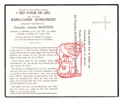 DP Karel Louis Schelfhout ° Stekene 1896 † 1958 X Gerarda Martens - Devotion Images