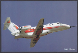 Inde India 2007 Mint Postcard Bangalore Air Show NAL Saras, Aircraft, Aeroplane, Airplane - Indien