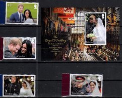 TRISTAN DA CUNHA , 2018, MNH, ROYAL WEDDING, PRINCE HENRY OF WALES AND MEGHAN MARKEL, 4v + S/SHEET - Familles Royales